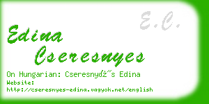 edina cseresnyes business card